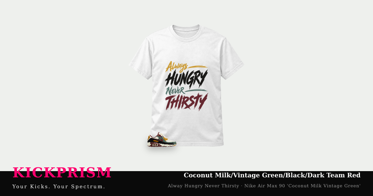 Alway Hungry Never Thirsty on a Black t-shirt — t-shirt :: front · Mockup 1